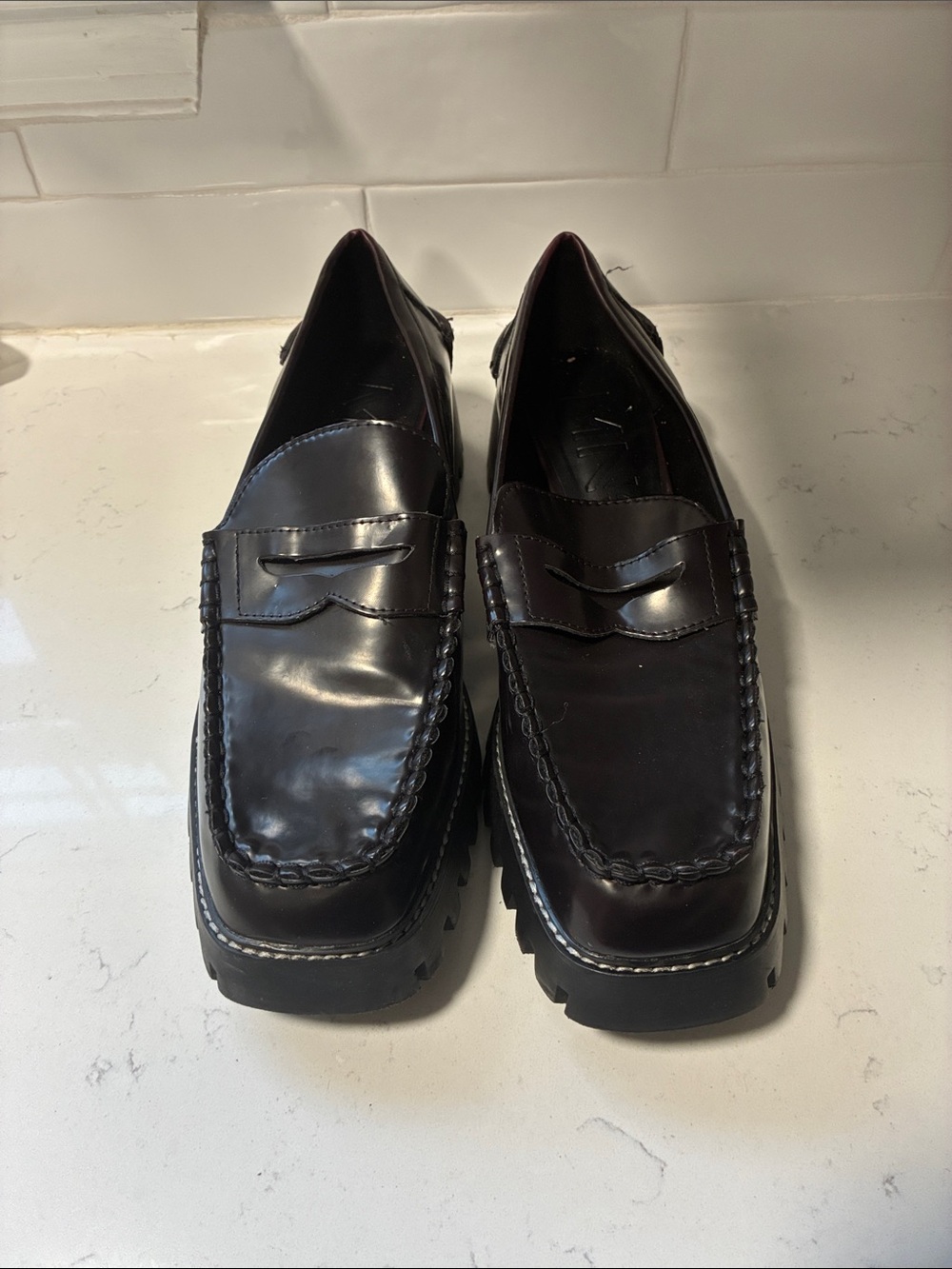 Women Classic Penny Loafers in Dark Brown
